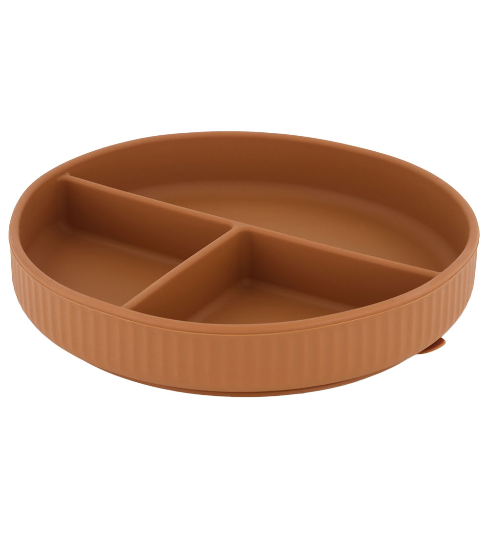 Mikk-Line Tallerken - Silikone - 3 Rum - Brown Sugar