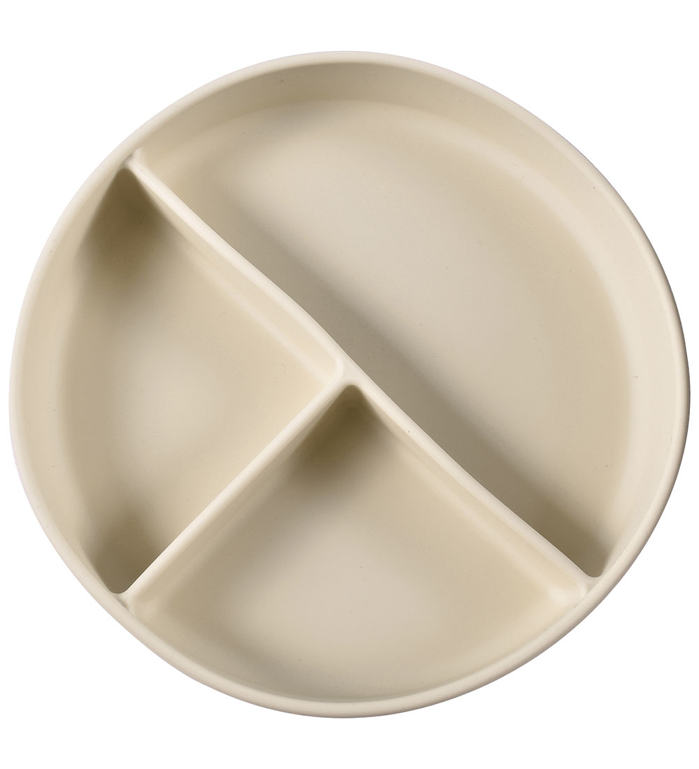 Mikk-Line Tallerken - Silikone - 3 Rum - White Swan