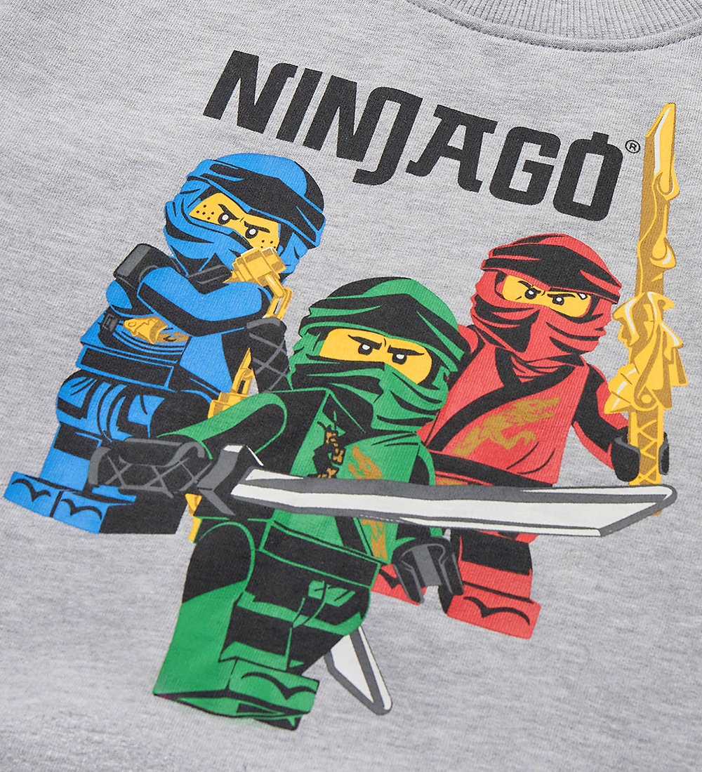 LEGO® Ninjago Sweatshirt - LWScout 101 - Gråmeleret m. Ninjaer