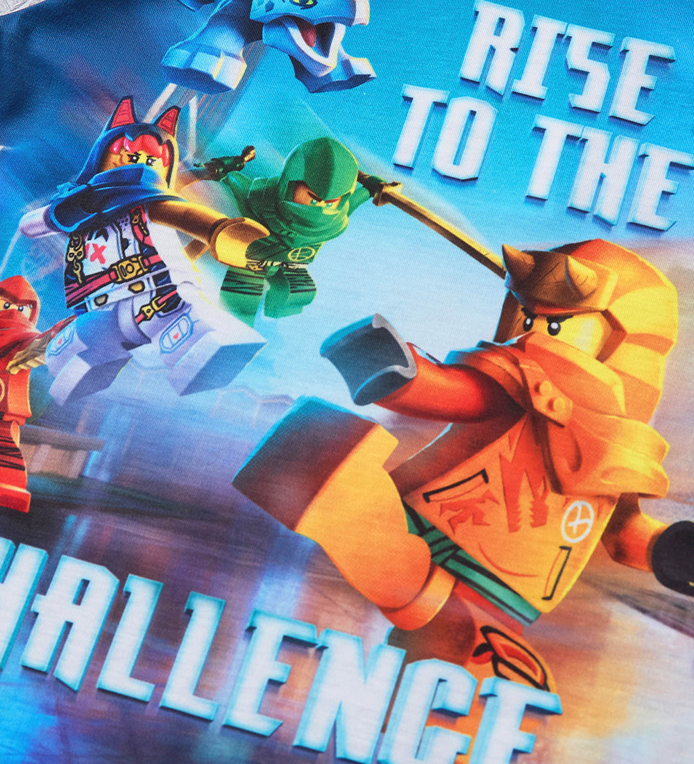 LEGO® Ninjago T-shirt - LWTano 131 - Gråmeleret/Blå m. Print