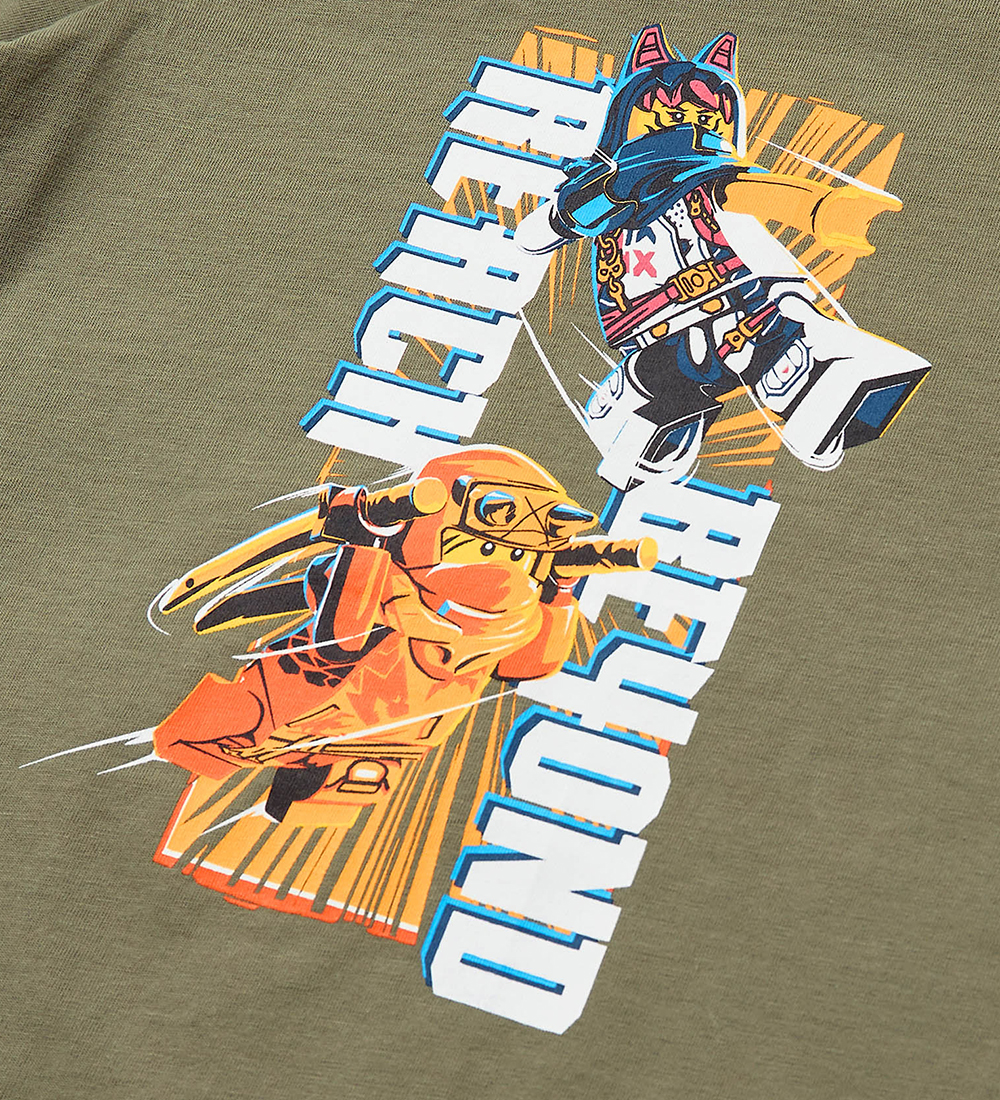 LEGO® Ninjago T-shirt - LWTano 132 - Støvet Grøn m. Print