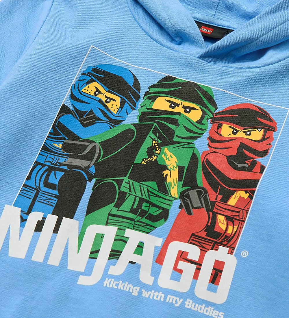LEGO® Ninjago Hættetrøje - LWScout 102 - Lyseblå m. Ninjaer