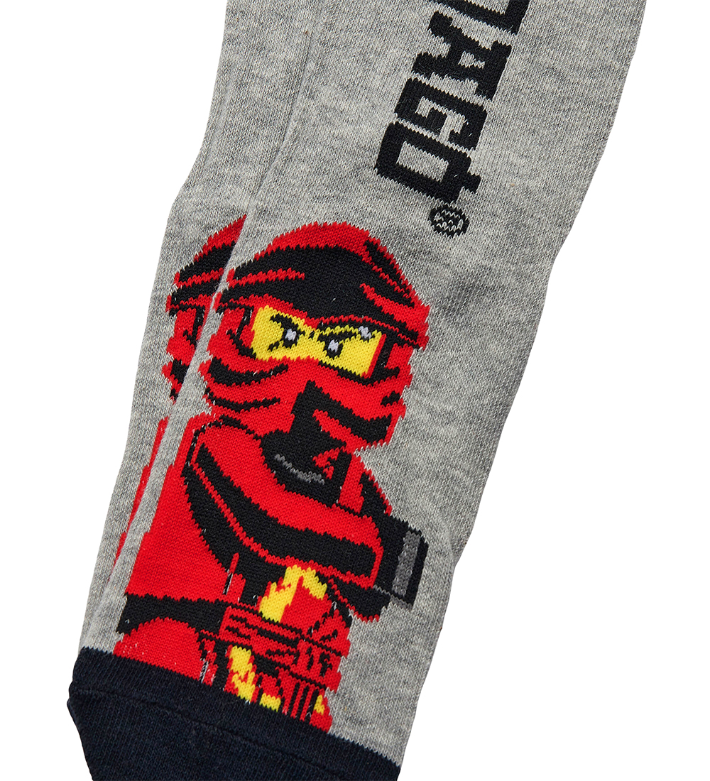 LEGO® Ninjago Strømper - 3-pak - LWAris 100 - Gråmeleret m. Ninj