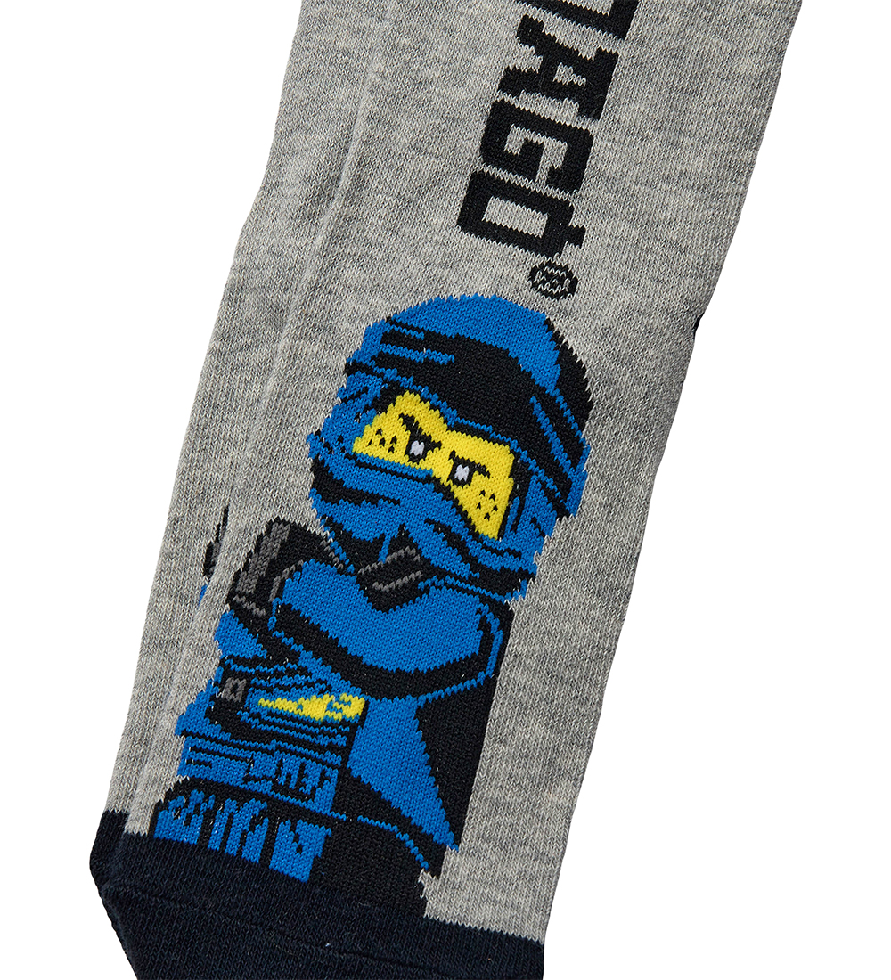LEGO® Ninjago Strømper - 3-pak - LWAris 100 - Gråmeleret m. Ninj