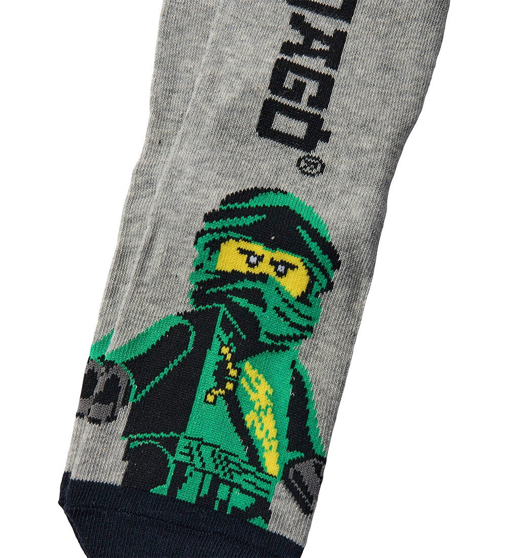 LEGO® Ninjago Strømper - 3-pak - LWAris 100 - Gråmeleret m. Ninj
