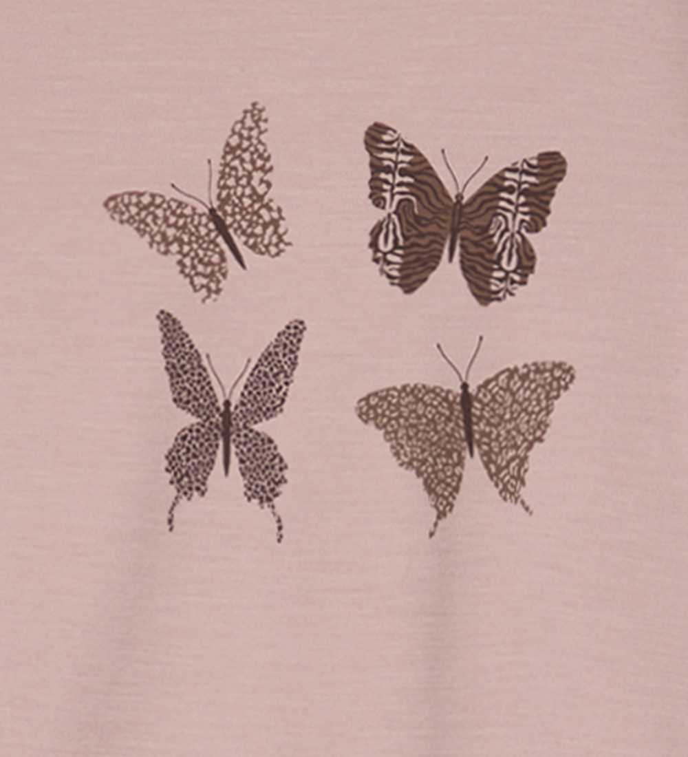 Hust and Claire Bluse - Uld/Bambus - Abba - Shade Rose m. Sommer