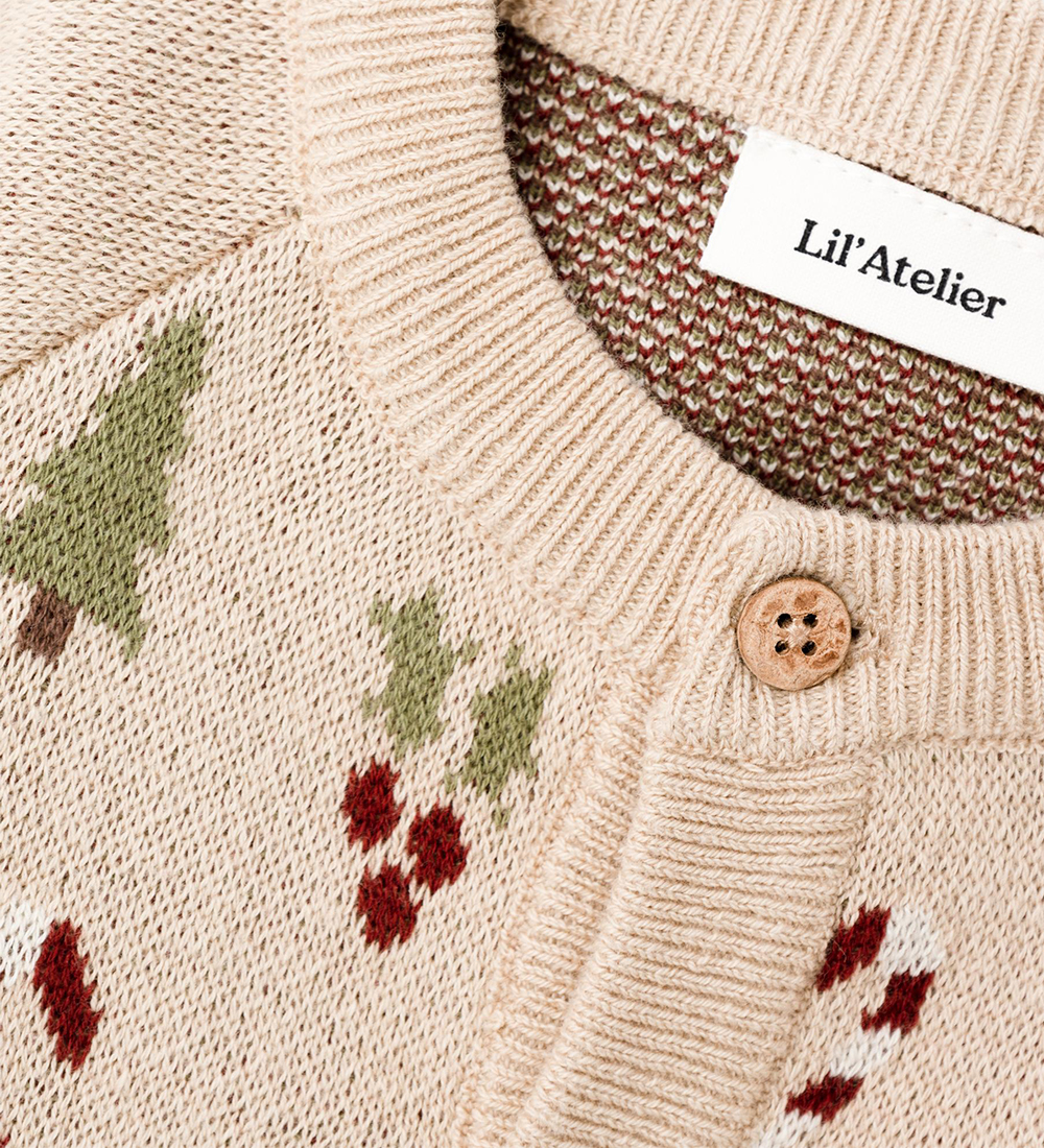Lil Atelier Cardigan - Strik - NbnLamao - Warm Sand
