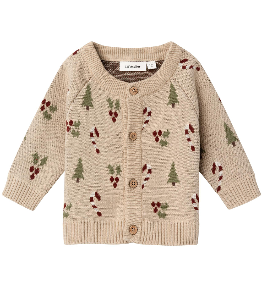 Lil Atelier Cardigan - Strik - NbnLamao - Warm Sand