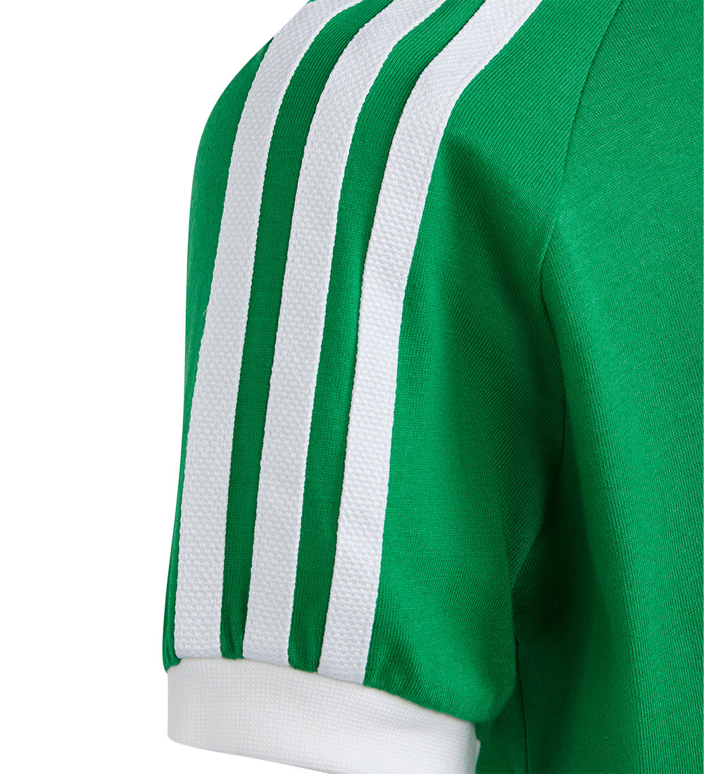 adidas Originals T-shirt - 3 Stripes - Grøn/Hvid