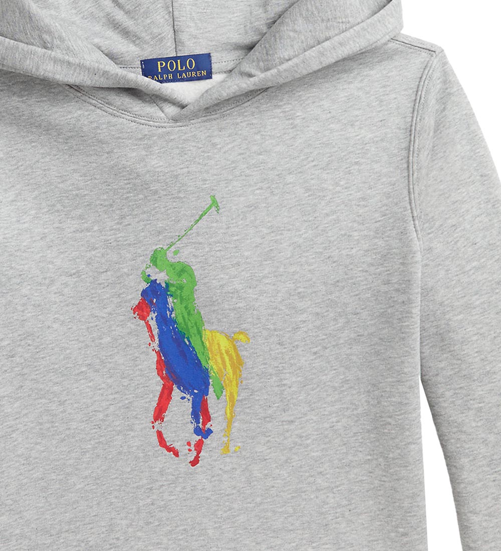 Polo Ralph Lauren Hættetrøje - Gråmeleret m. Logo