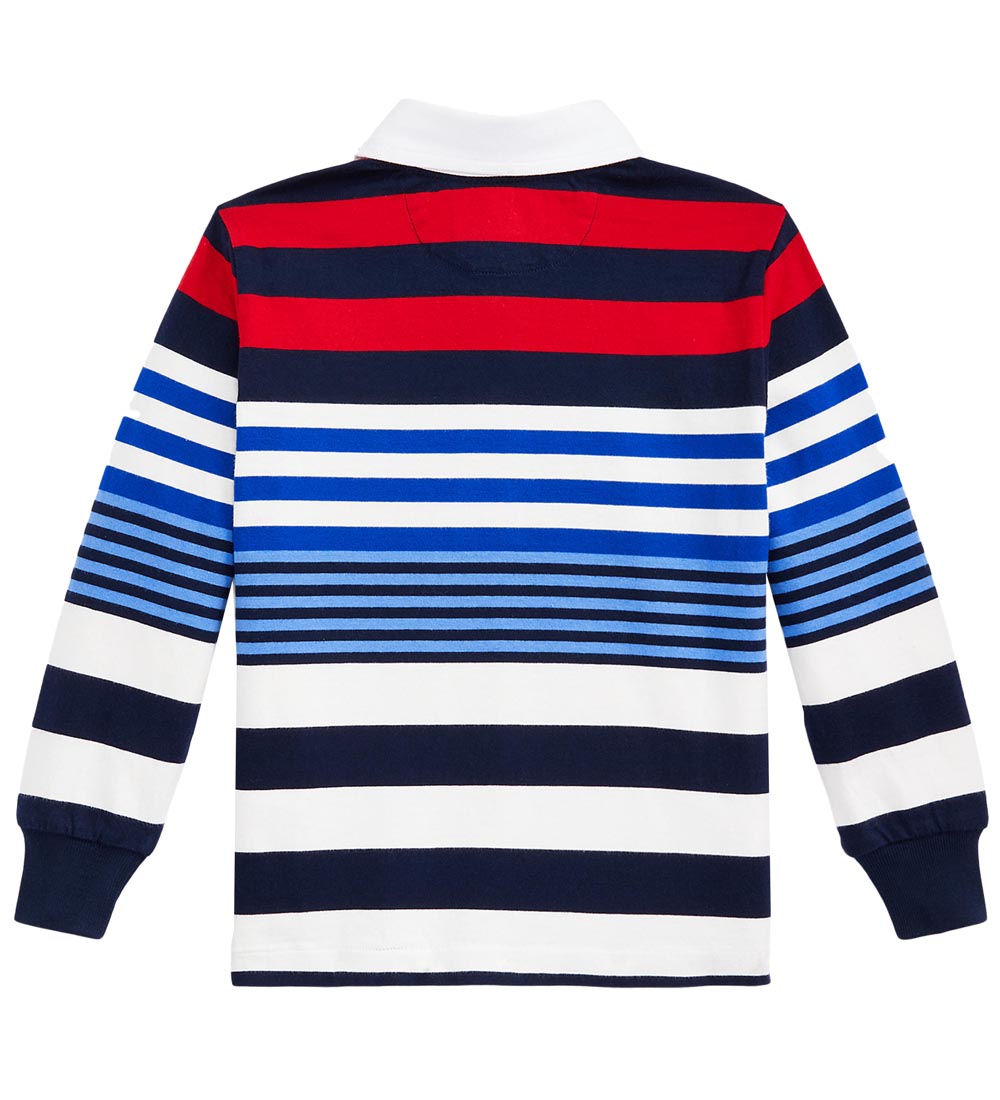 Polo Ralph Lauren Polobluse - Hvid/Blåstribet m. Rød