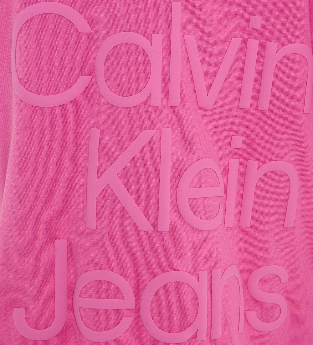 Calvin Klein T-shirt - Puff Hero Logo - Pink Amour