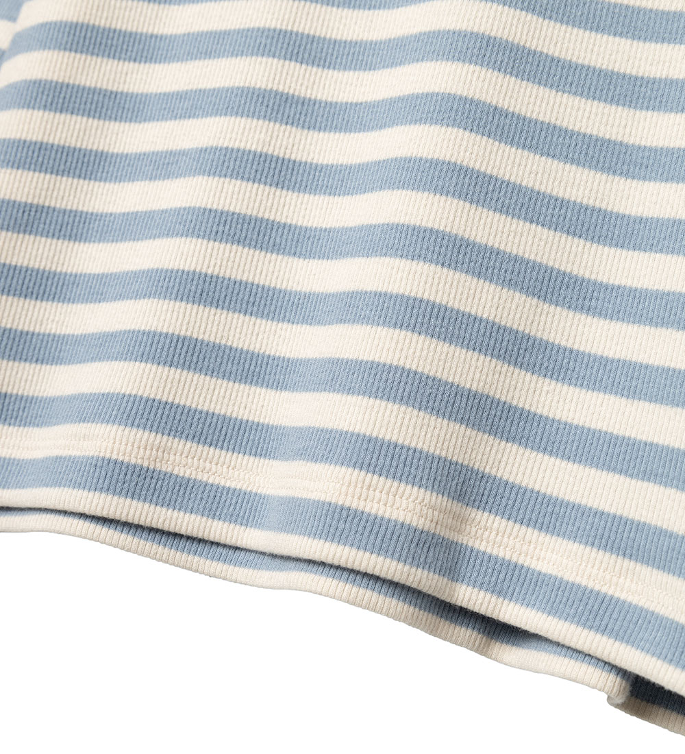 LMTD Bluse - Rib - NlfTeila - Ashley Blue/Turtledove Stripes