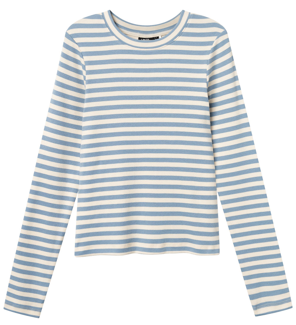 LMTD Bluse - Rib - NlfTeila - Ashley Blue/Turtledove Stripes
