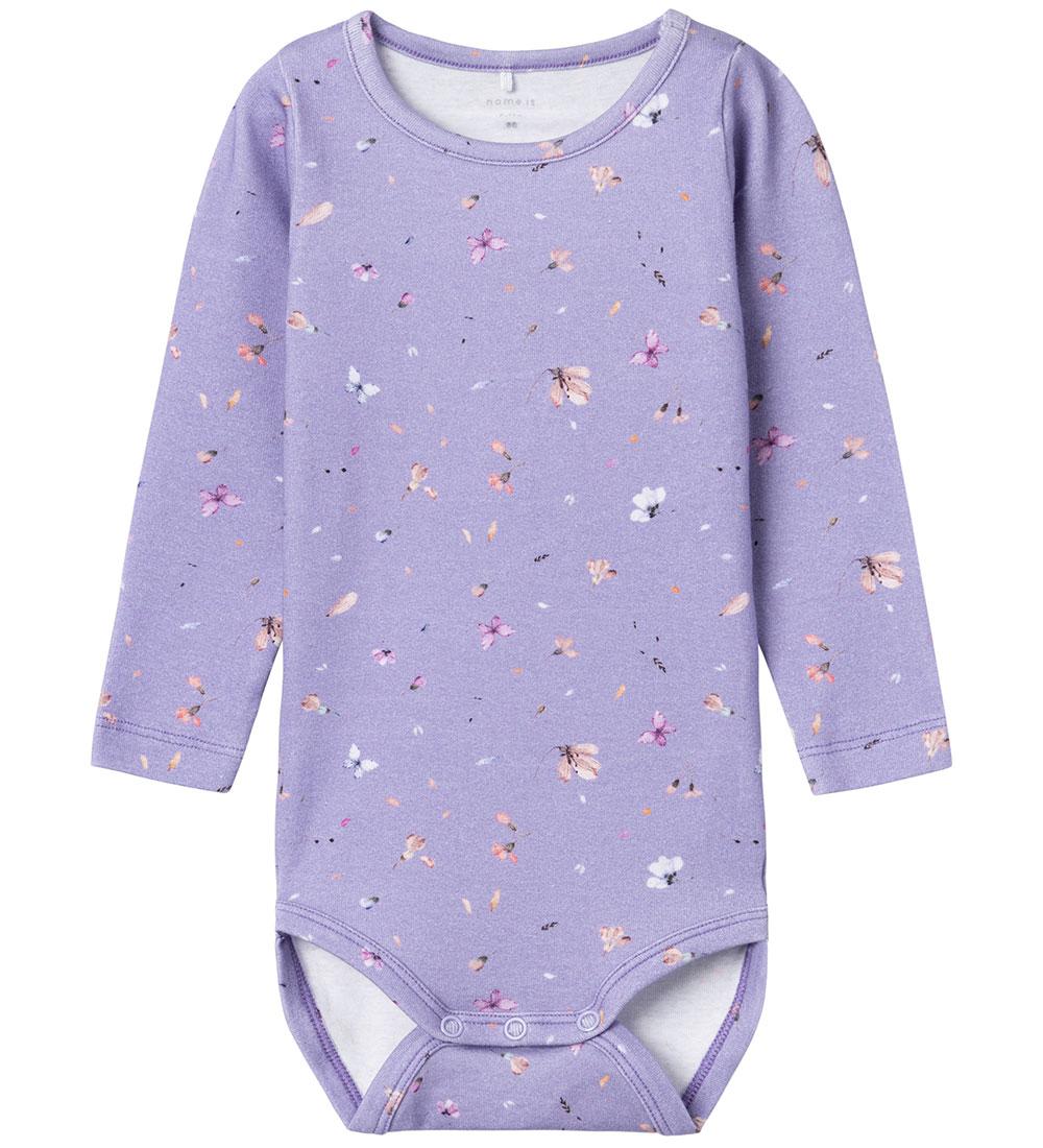 Name It Body l/æ - NbfThurid - Heirloom Lilac m. Sommerfugle