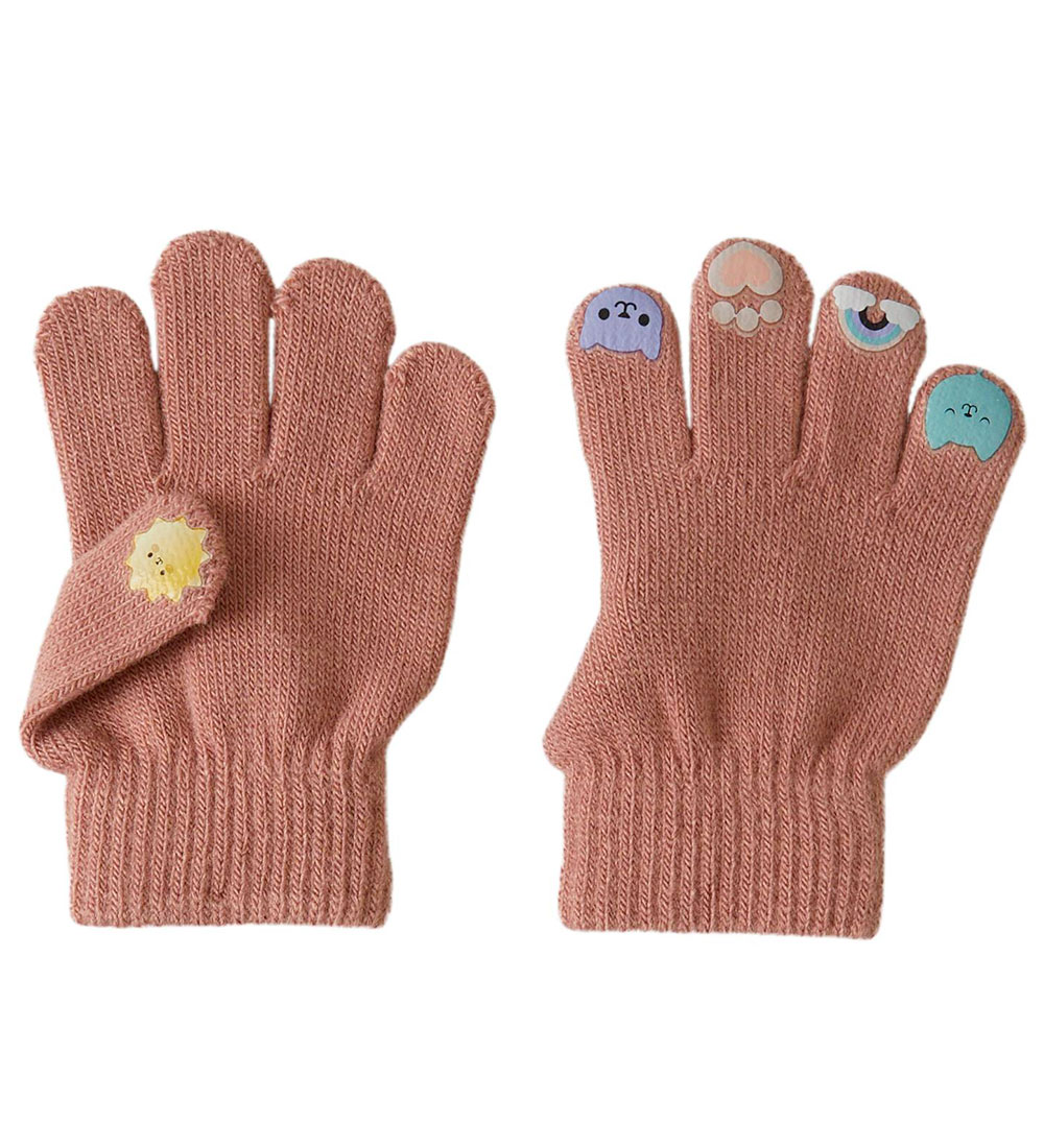 Name It Handsker - Strik - NmfJanice Gabby - Ash Rose