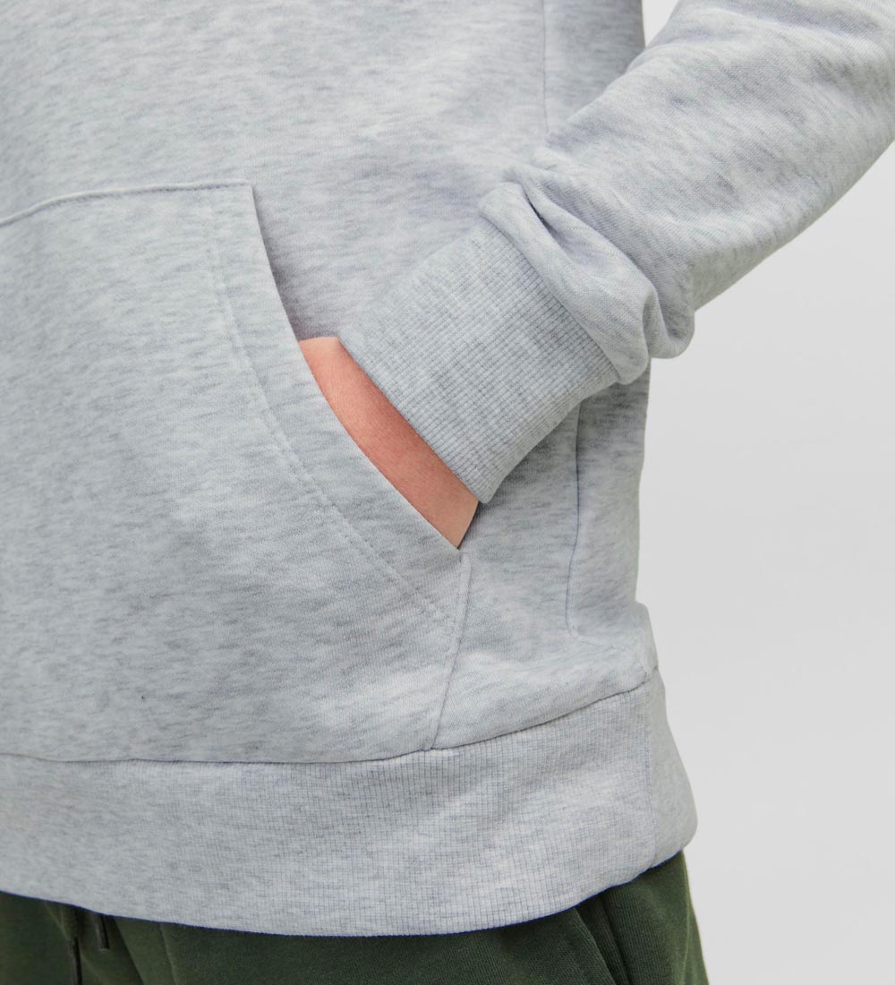Jack & Jones Hættetrøje - JjeJosh - White Melange