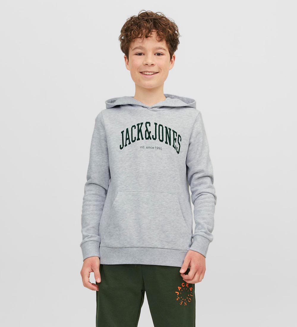 Jack & Jones Hættetrøje - JjeJosh - White Melange