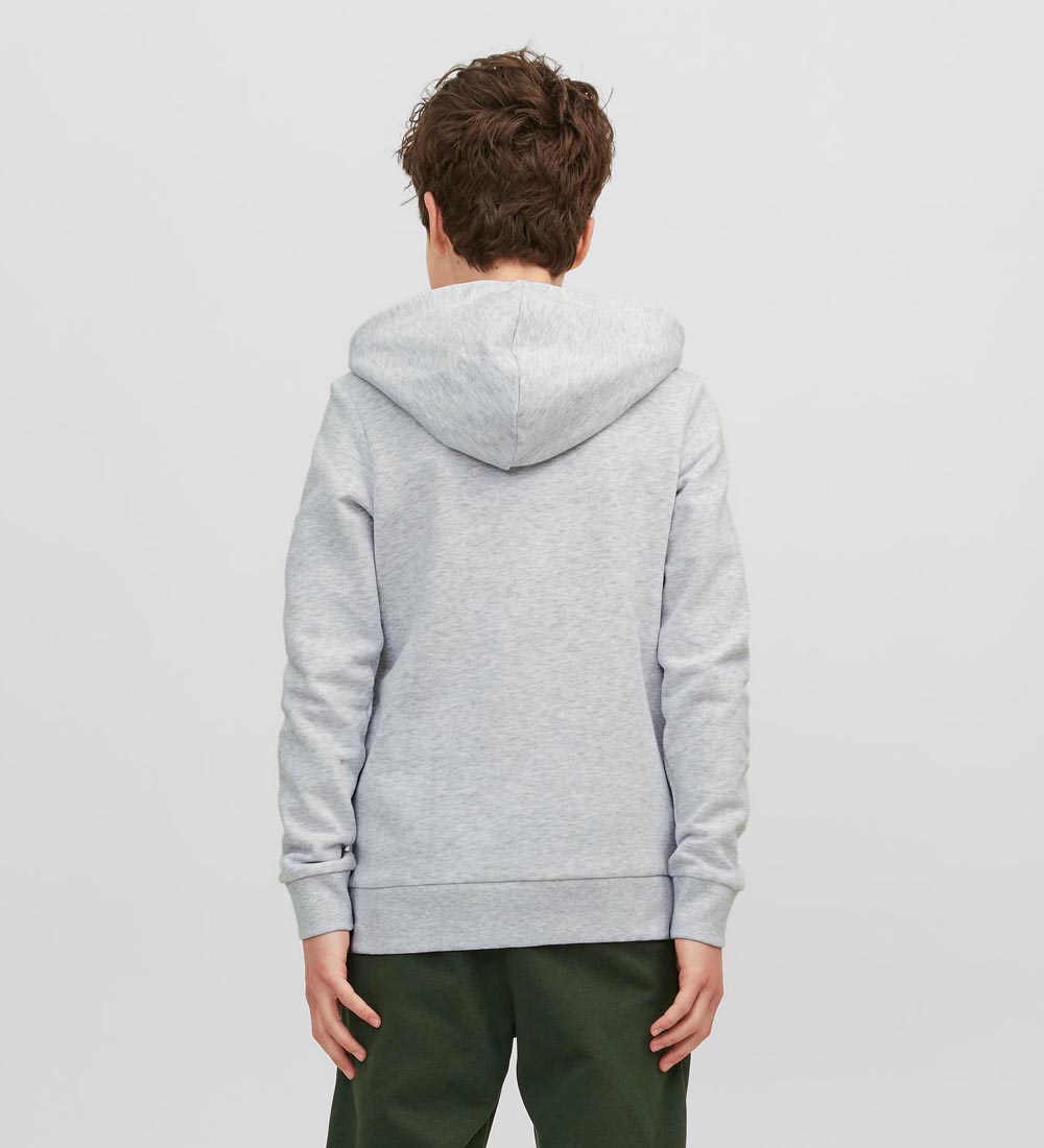 Jack & Jones Hættetrøje - JjeJosh - White Melange