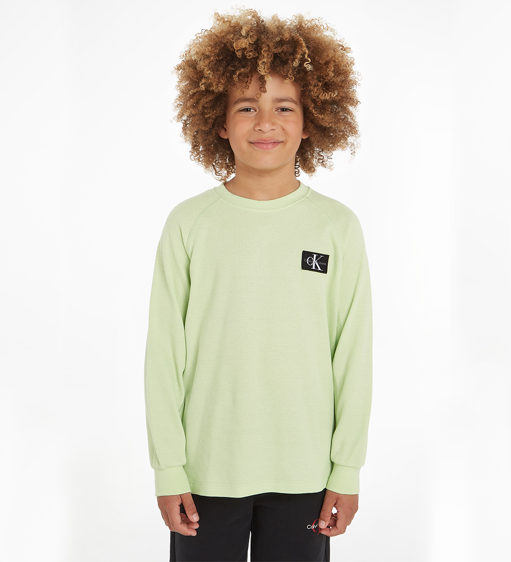 Calvin Klein Bluse - Modern Waffle Badge - Exotic Mint