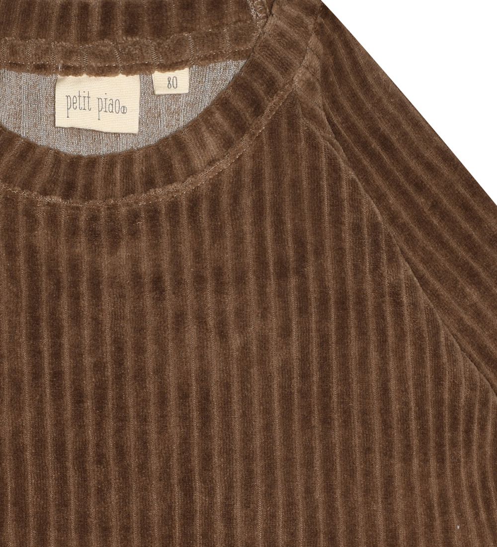Petit Piao Bluse - Fløjl - Walnut Brown