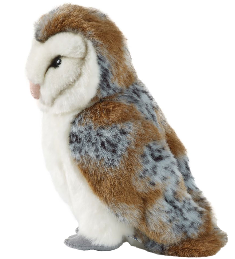 Living Nature Bamse - 27x15 cm - Slørugle - Large - Hvid/Brun