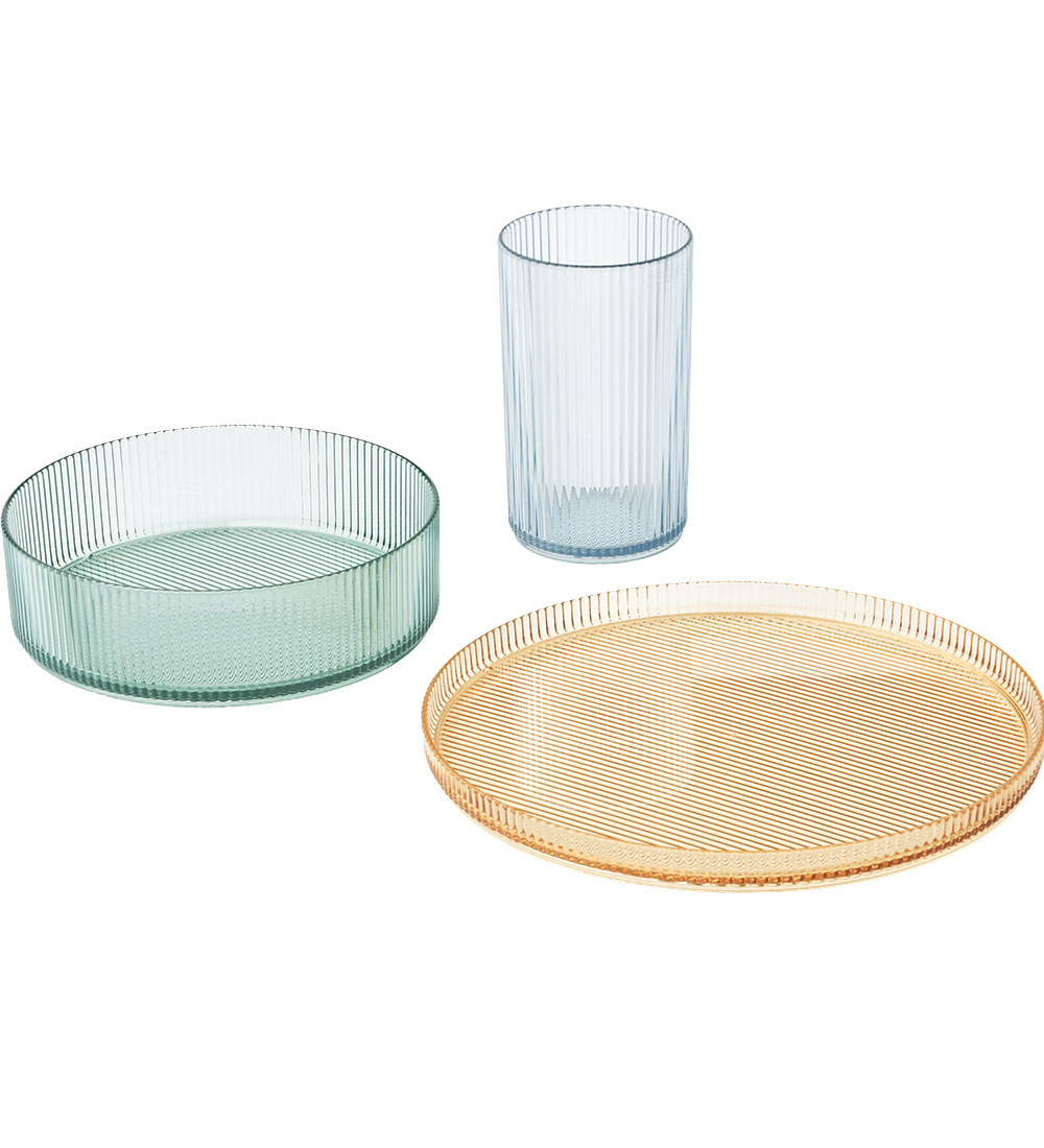 Liewood Spisesæt - Tritan - 3 Dele - Kain - Sea Blue Mix