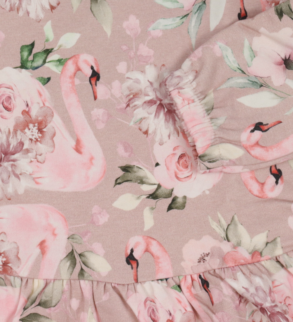 Name it Sweatkjole - NmfTonia Sweat - Sepia Rose m. Svaner