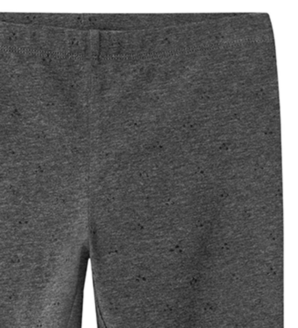 Name It Leggings - NkfVivian - Dark Grey Melange m. Glitter