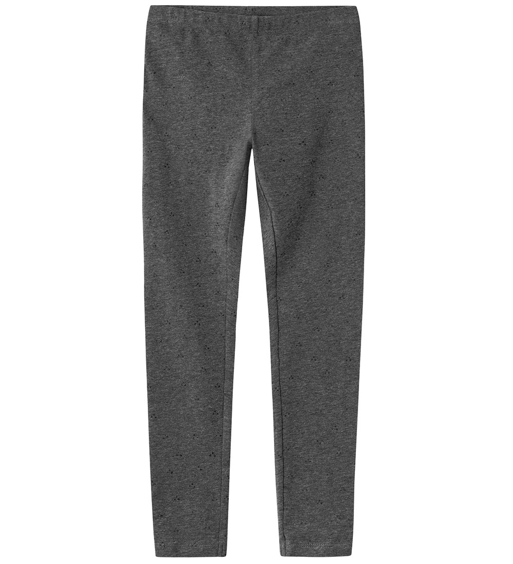 Name It Leggings - NkfVivian - Dark Grey Melange m. Glitter