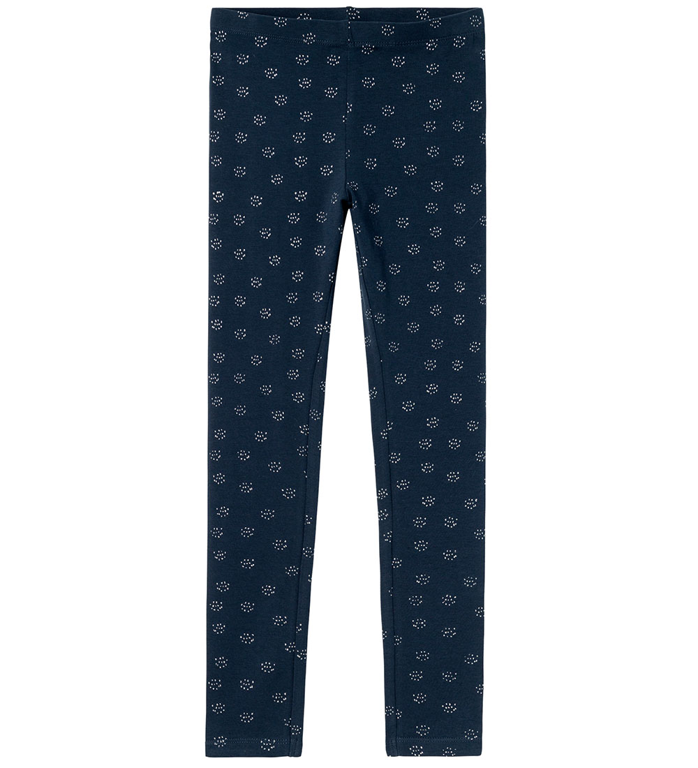 Name It Leggings - NkfVivian - Dark Sapphire m. Glitter