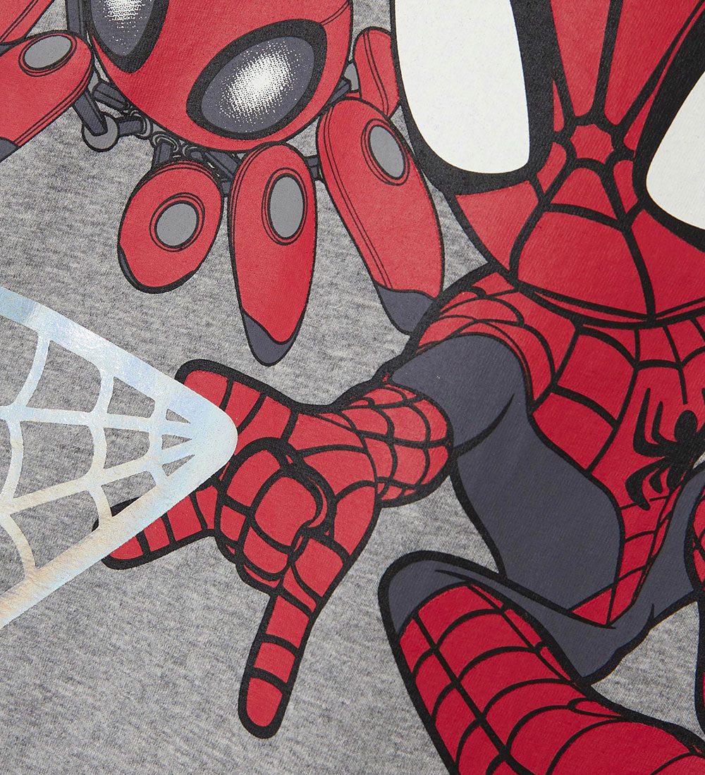 Name It Bluse - NmmDomi Spidey - Grey Melange