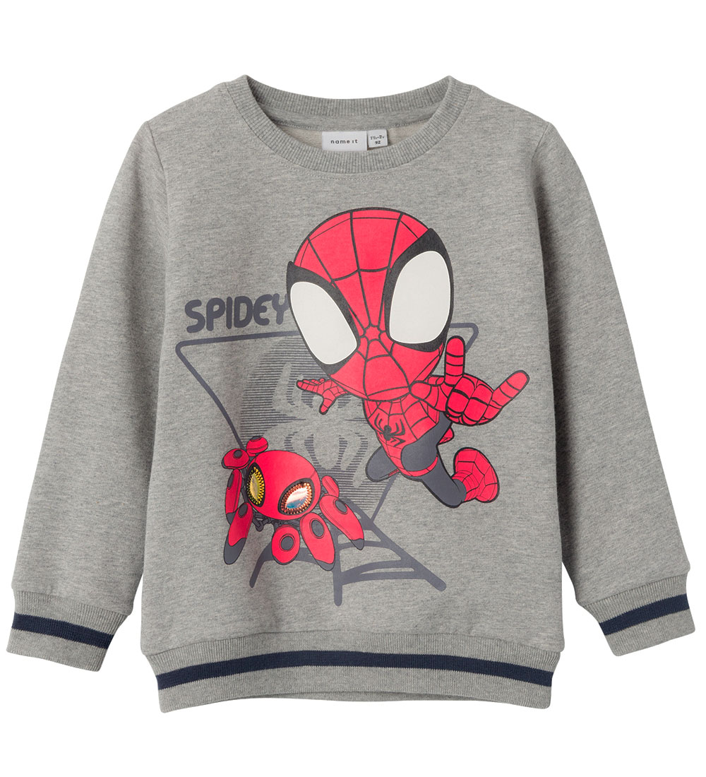 Name It Sweatshirt - NmmDetlef Spidey - Grey Melange