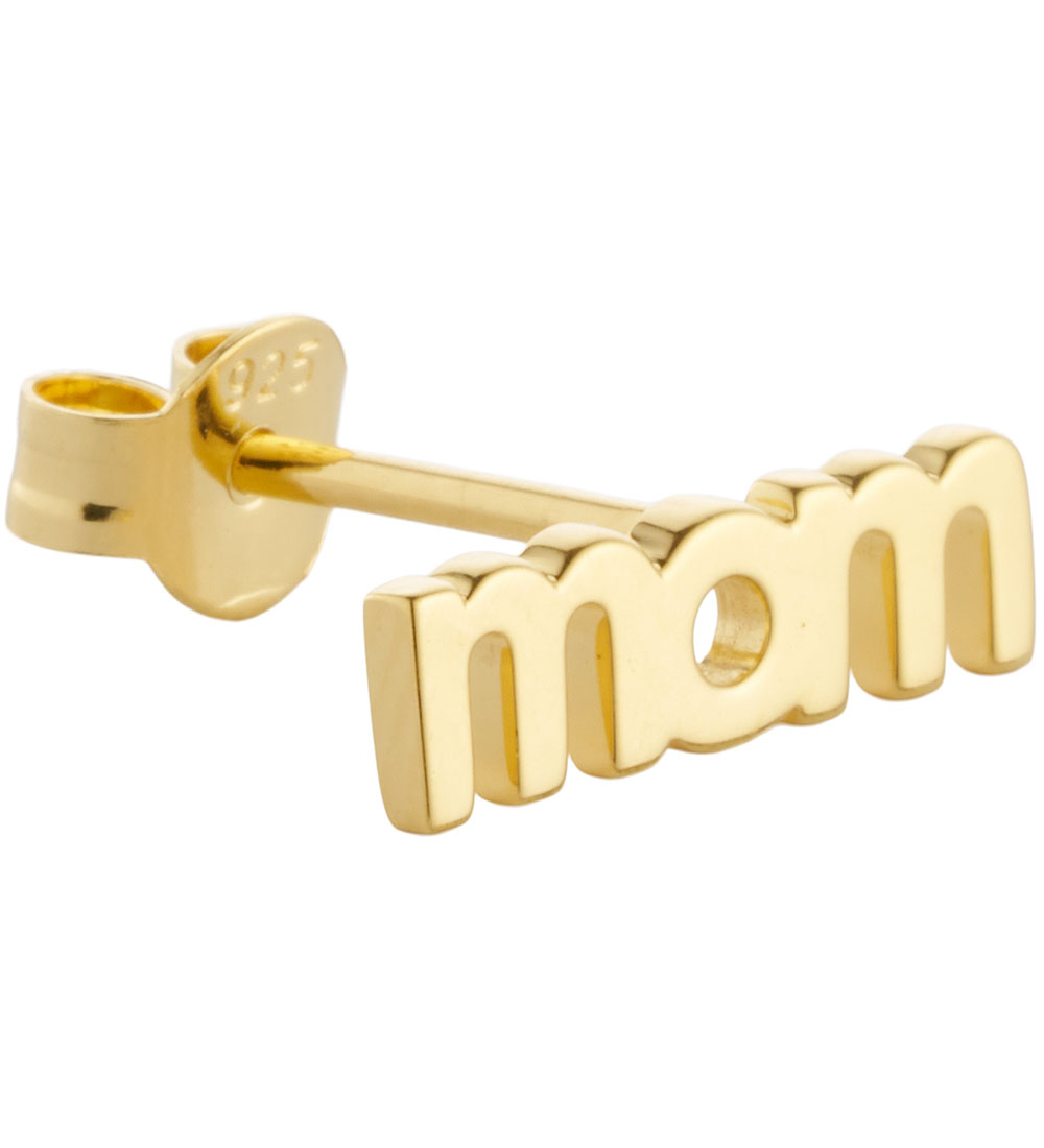 Design Letters Ørering - 1 stk. - MOM - 18K Guldbelagt