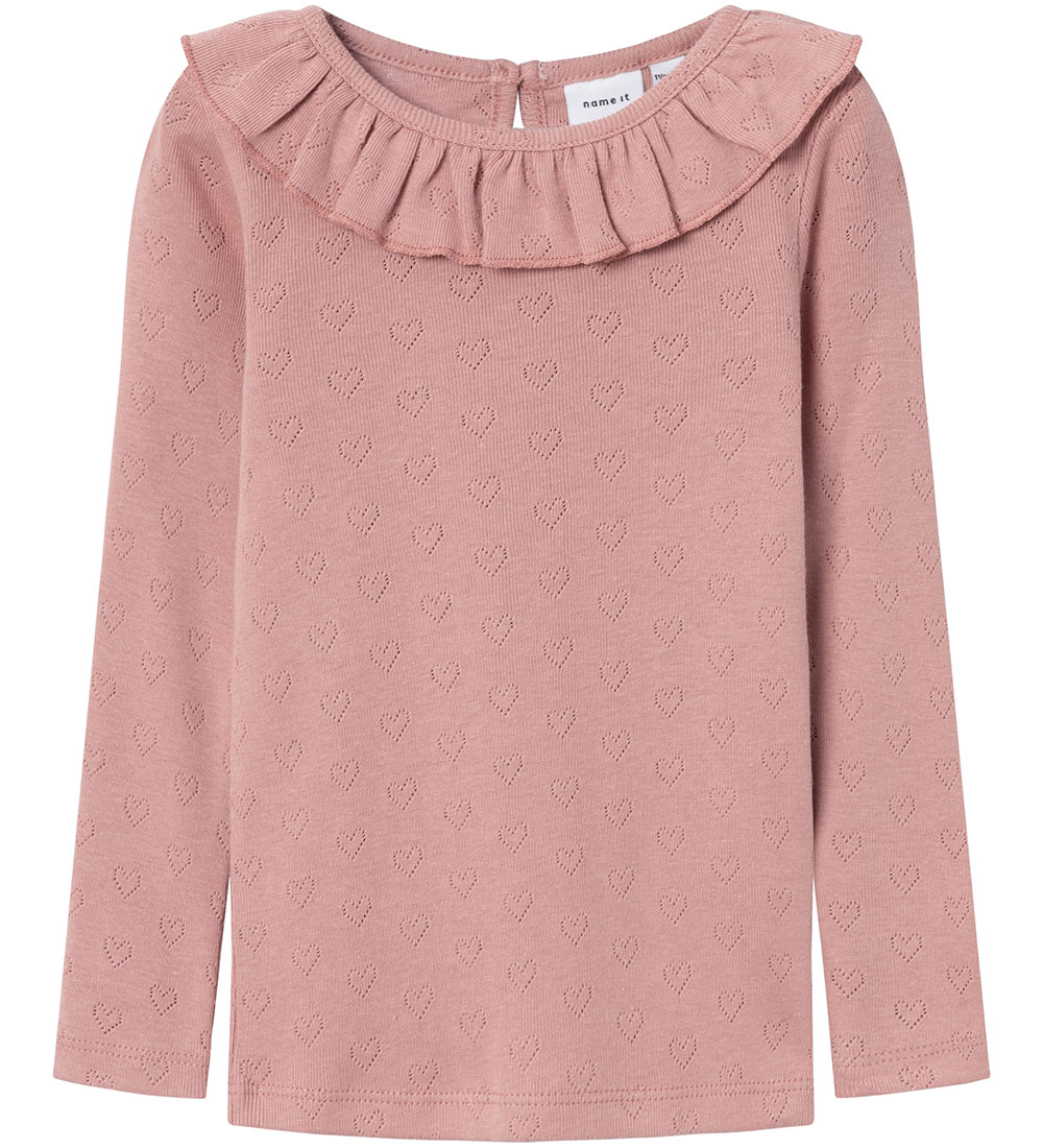 Name It Bluse - NmfTyane - Ash Rose m. Hulmønster