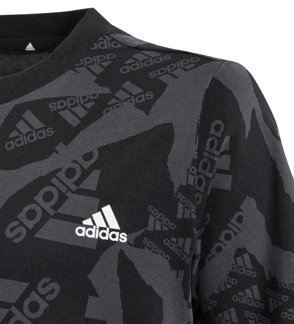 adidas Performance T-shirt - J Camlog T - Sort/Grå