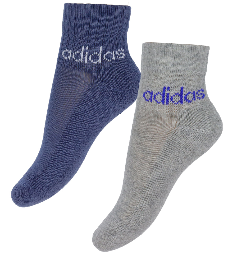 adidas Performance Strømper - 5-pak - Kids Lin Ank - Blå/Grå/Hvi