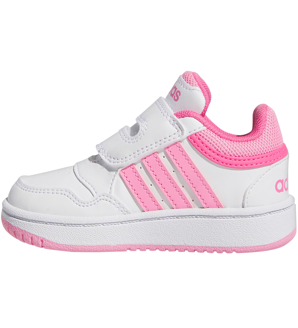 adidas performance Sko - Hoops 3.0 CF I - Hvid/Rosa