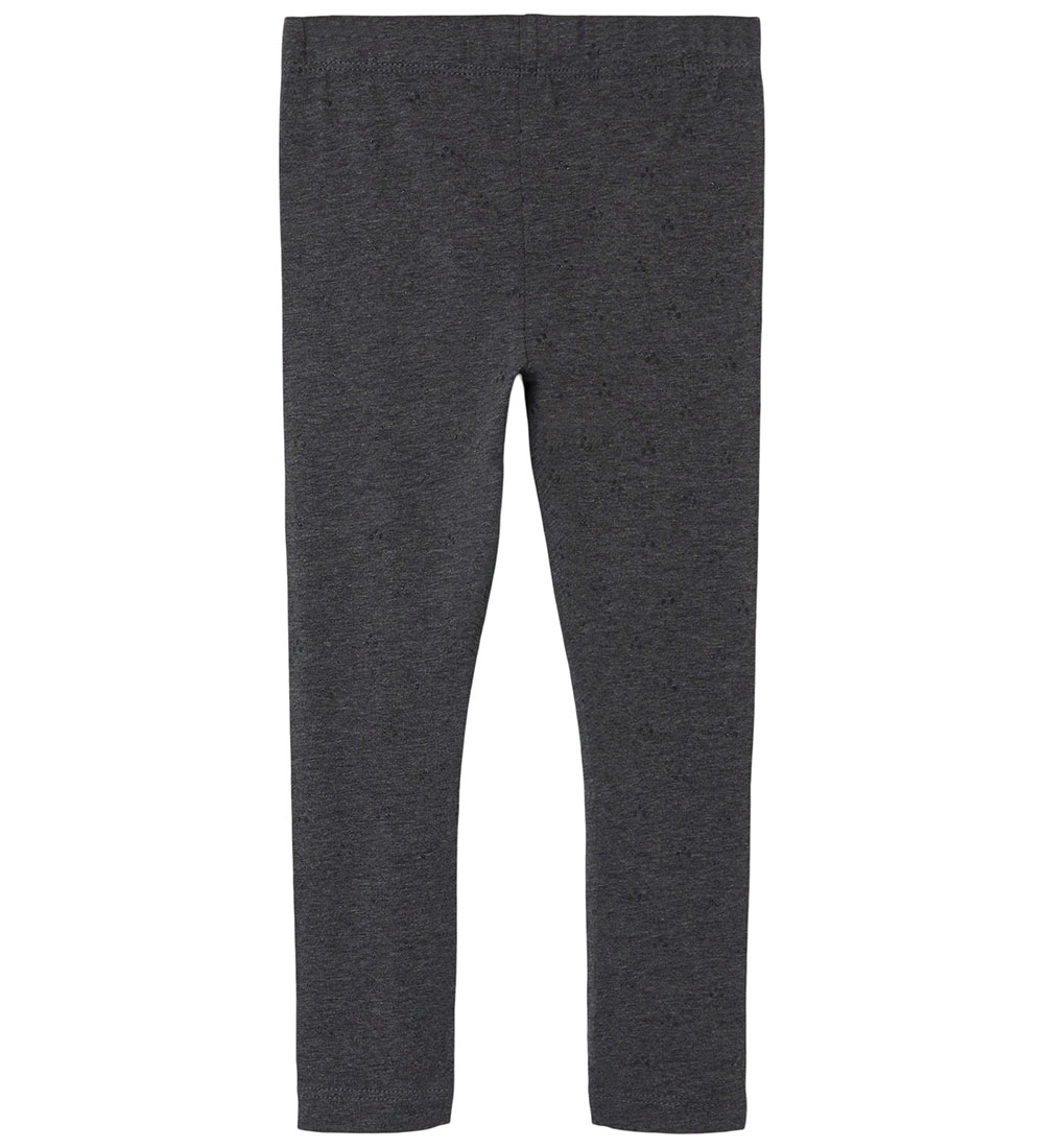 Name It Leggings - NmfVivian Glitter - Dark Grey Melange