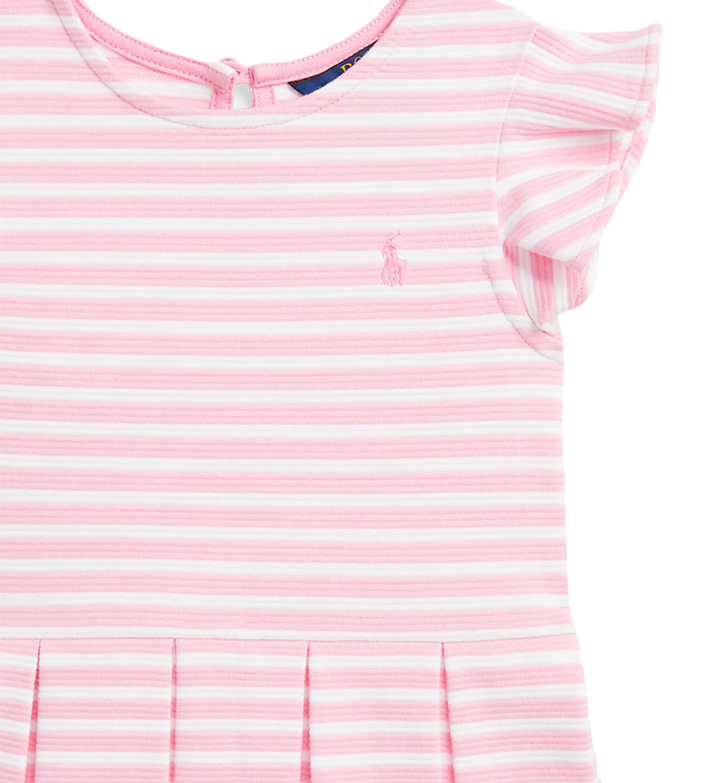 Polo Ralph Lauren Kjole - Rosa/Hvidstribet
