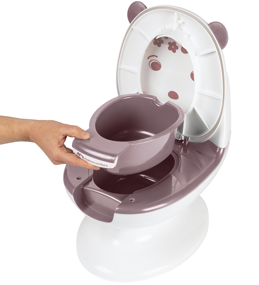 Bebeconfort Toilet - Mini - Hvid/Lavendel m. Bjørn