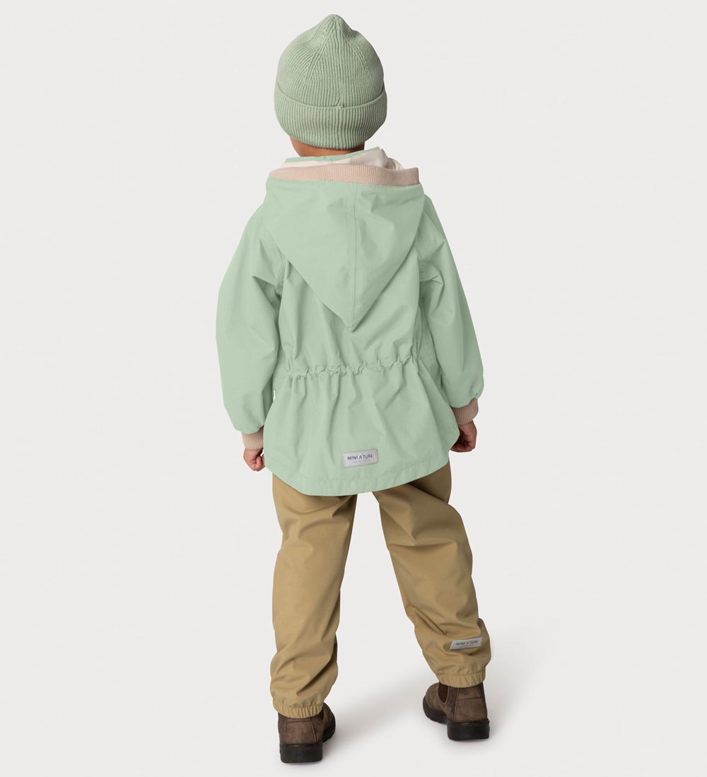 Mini A Ture Softshellbukser m. Fleece - Aian - Boa Green