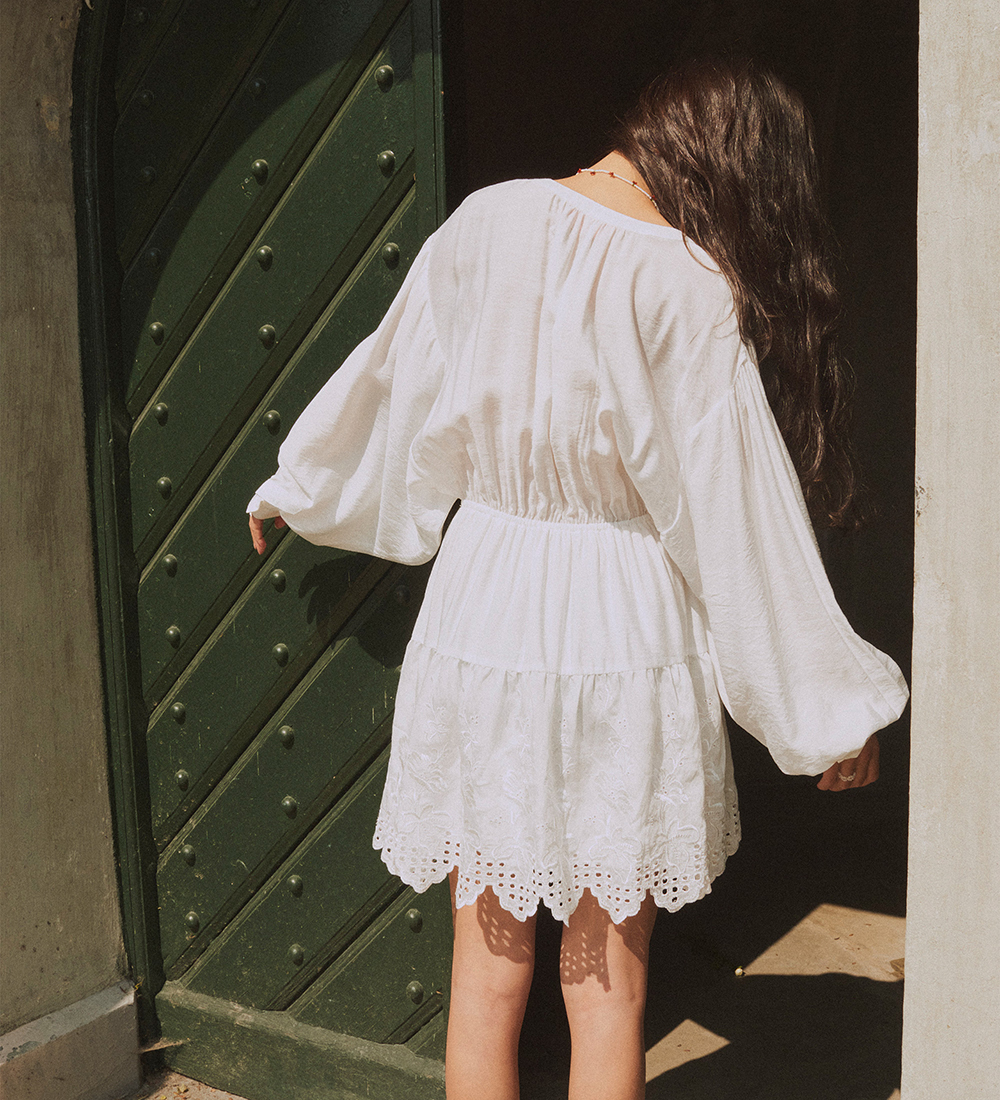 Designers Remix Kjole - Vera Broderie Short - Cream