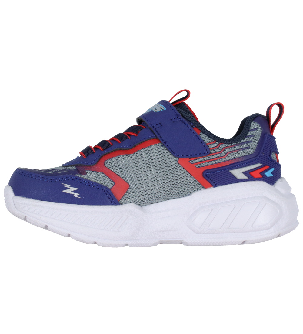 Skechers Sko m. Lys - Light Storm 3 - Navy/Rød