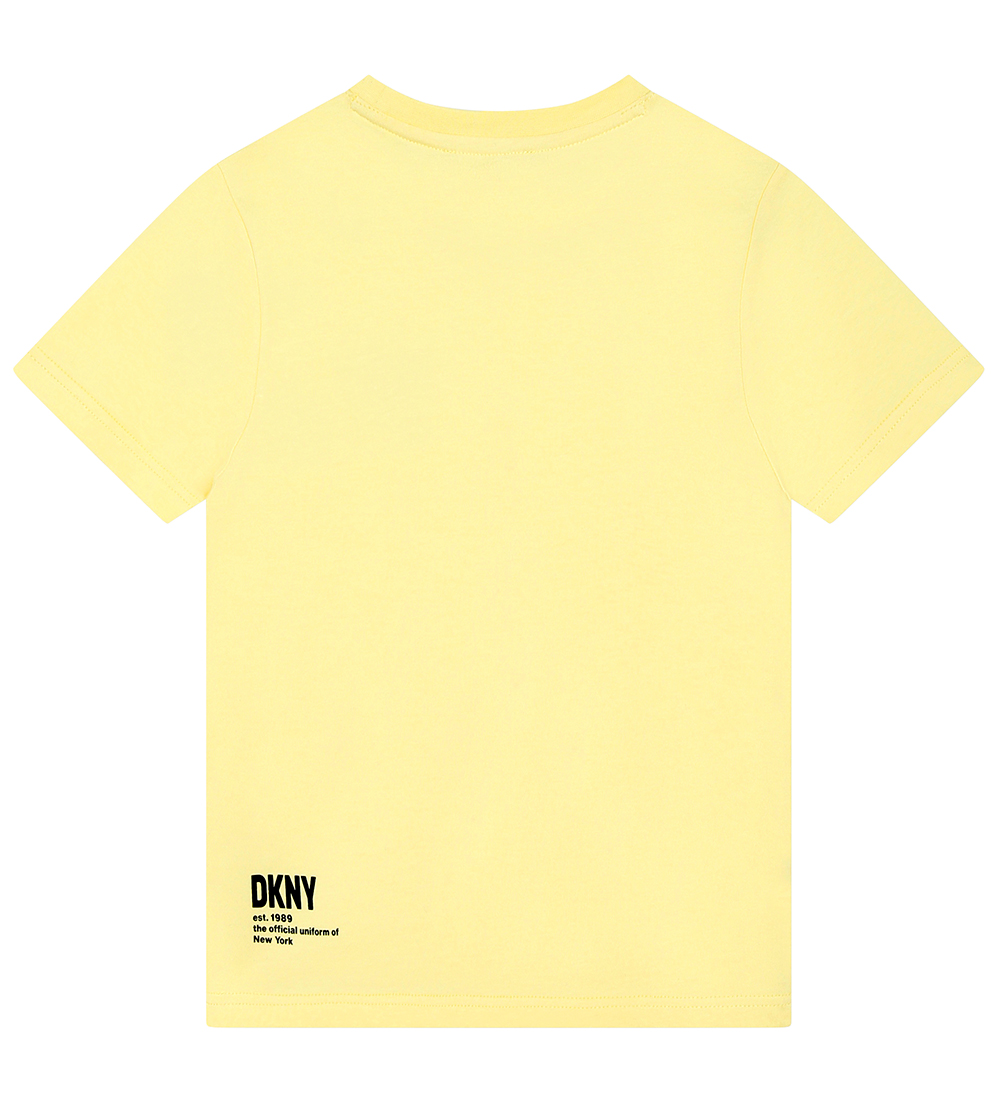 DKNY T-shirt - Straw Yellow m. Sort