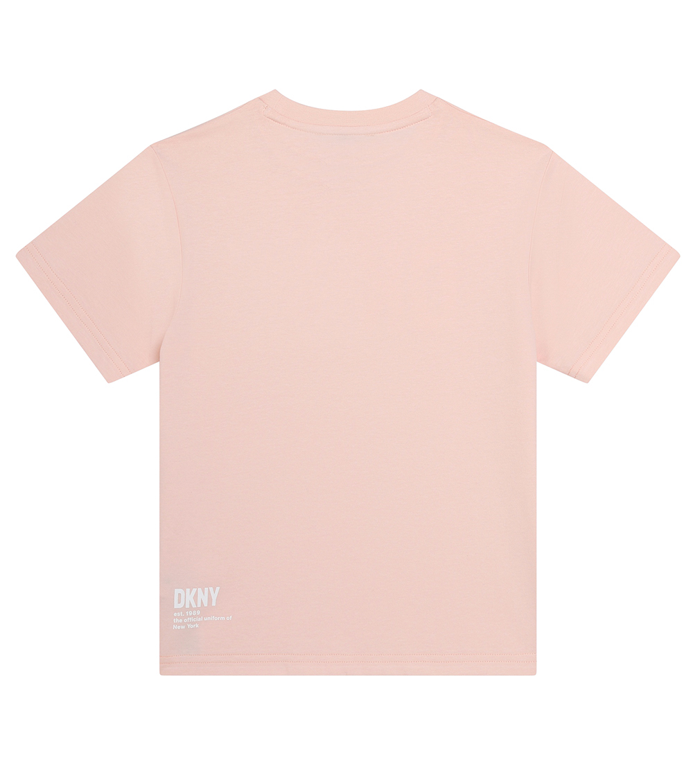 DKNY T-shirt - Rosa m. Hvid