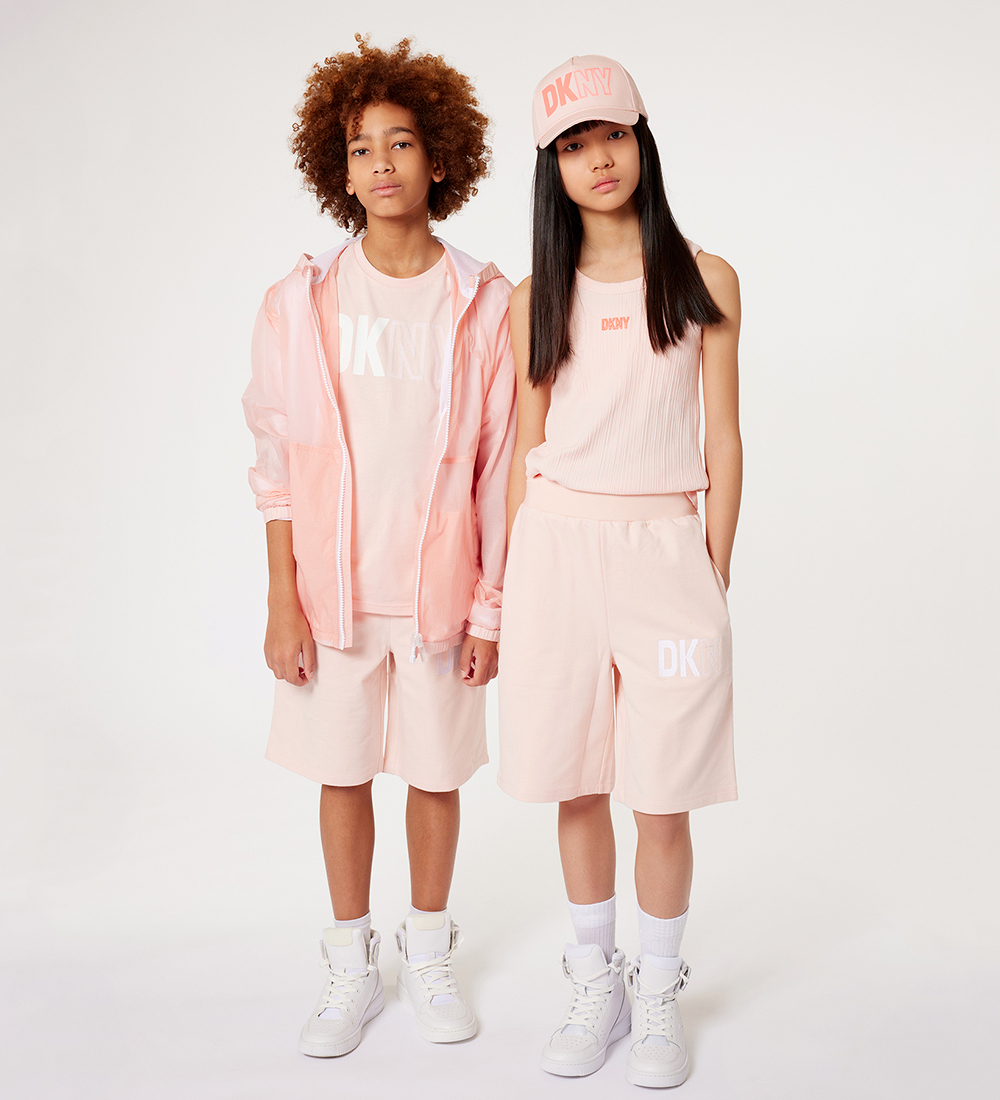 DKNY T-shirt - Rosa m. Hvid