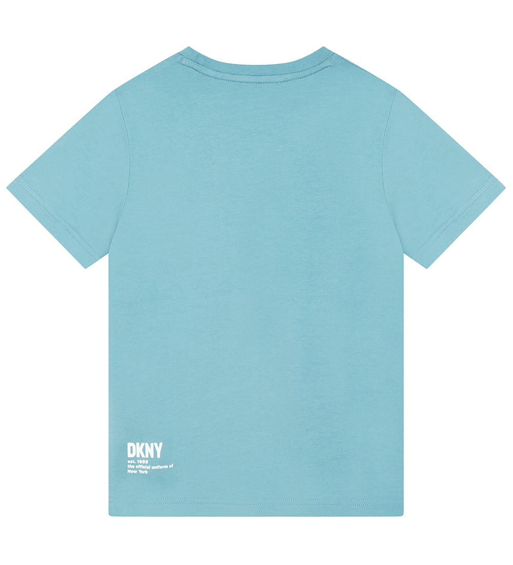 DKNY T-shirt - Lyseblå m. Hvid