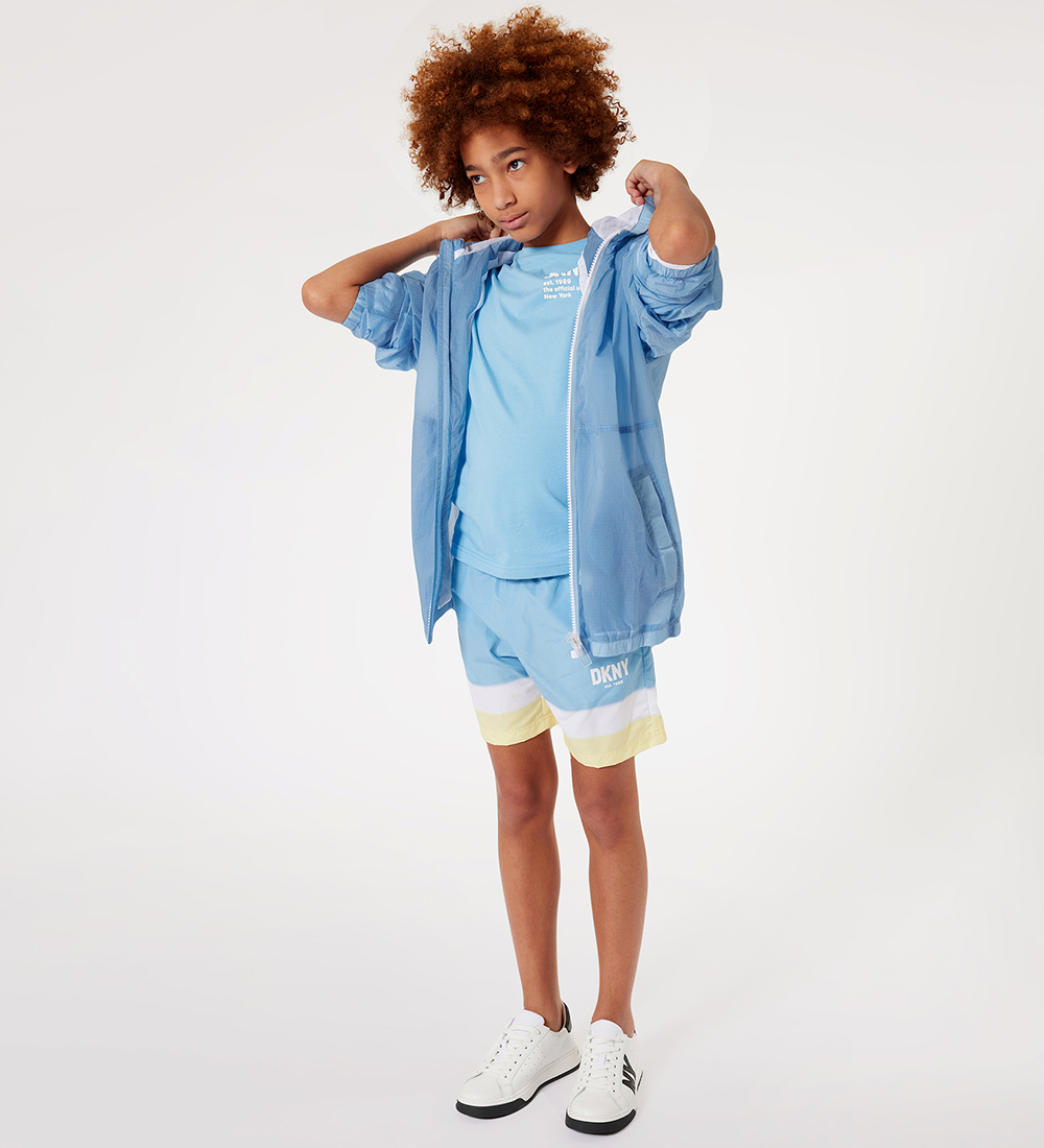 DKNY T-shirt - Lyseblå m. Hvid
