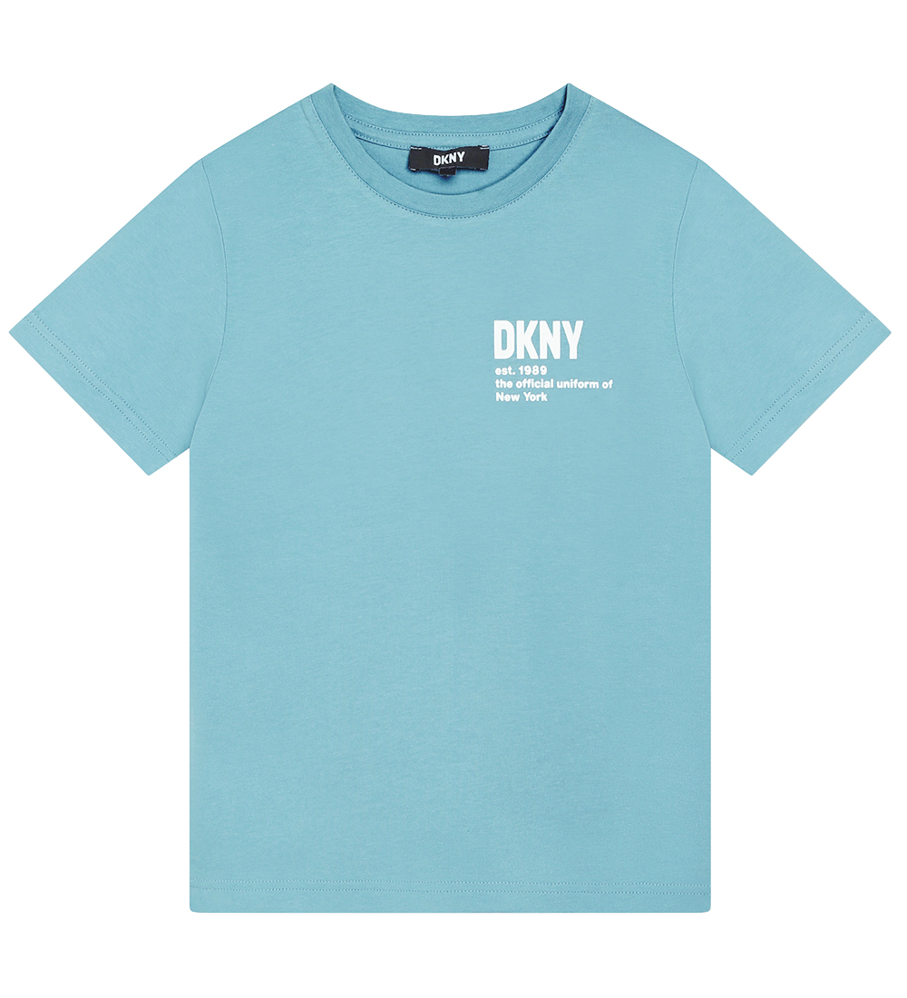 DKNY T-shirt - Lyseblå m. Hvid